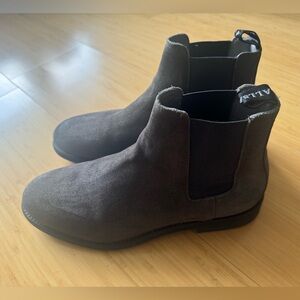 Allsaints Chelsea Boots Grey Suede Leather Size 8 / 41 All Saints